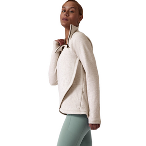 Athleta Asymmetrical Pullover Cozy Karma Sweatshirt Size S